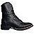 Bota Coturno Country Cano Dobrável Preto Sola Preta Bico Quadrado - Imagem 4