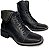 Bota Coturno Country Cano Dobrável Preto Sola Preta Bico Quadrado - Imagem 2