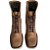Bota Coturno Country Cano Dobrável Brandy Sola Café Bico Quadrado - Imagem 5