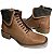 Bota Coturno Country Cano Dobrável Brandy Sola Café Bico Quadrado - Imagem 2