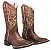 Bota Texana Feminina Fossil Mila Sola Preta Bico Quadrado - Imagem 1