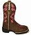Bota Texana Feminina Pink Trib Sola Preta Bico Quadrado - Imagem 3