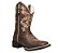 Bota Texana Feminina Brown Trib Sola Preta Bico Quadrado - Imagem 2