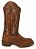 Bota Texana Feminina Laser Sola Marrom Bico Quadrado - Imagem 2