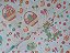 Tricoline Creme Estampada Páscoa Casal de Coelhos - 25cm x 1,50m - Imagem 2
