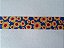 Fita de Gorgurão (38mm) Azul Royal Estampada Girassóis  ### PONTA DE ESTOQUE ### - Imagem 2