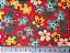 Chita Vermelha Estampada Floral Verde Água, Amarelo e Branco - 1m x 1,40m - Imagem 3