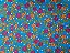 Chita Azul Céu Floral Pink e Amarelo ### Retalho 20cm x 1,40m ### - Imagem 3
