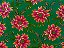 Chita Verde Bandeira Floral Magenta e Cor de Laranja - 1m x 1,40m - Imagem 2