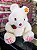 Urso Branco com Rosa Vermelha - Imagem 1