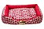 Cama Retangular para Cachorro ou Gato Luppet Luxo Vermelho Joaninhas - Imagem 2