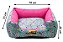 Cama Quadrada para Cachorro ou Gato Luppet Luxo Rosa Borboleta Tamanho:GG - Imagem 3