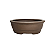 Vaso Cerâmico Para Bonsai Oval Literato 13,5x10x4,55m 209lo - Imagem 1