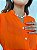 CAMISA FEMININA GOLA V EM VISCOLINHO LARANJA - Imagem 3