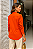 CAMISA FEMININA GOLA V EM VISCOLINHO LARANJA - Imagem 2
