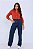 CAMISA FEMININA GOLA V EM VISCOLINHO TERRACOTA - Imagem 3