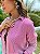 CHEMISE PRAIA MANGA LONGA LISTRADA FUCSIA - Imagem 2