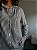 CAMISA FEMININA OVERSIZED GOLA TRADICIONAL EM VISCOLINHO LISTRADA PRETA - Imagem 3