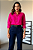 CAMISA FEMININA OVERSIZED GOLA TRADICIONAL EM VISCOLINHO PINK - Imagem 1