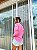CAMISA FEMININA GOLA V EM VISCOLINHO ROSA PRIMAVERA - Imagem 4