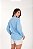 Camisa Feminina Gola V em Viscolinho cor Baby Blue - Imagem 2