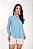 Camisa Feminina Gola V em Viscolinho cor Baby Blue - Imagem 6