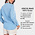 Camisa Feminina Gola V em Viscolinho cor Baby Blue - Imagem 4