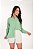 Camisa Feminina Oversized Gola Tradicional em Viscolinho cor Verde Menta - Imagem 1