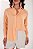 Camisa Feminina Oversized Gola Tradicional em Viscolinho cor Laranja Baby - Imagem 3