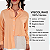Camisa Feminina Oversized Gola Tradicional em Viscolinho cor Laranja Baby - Imagem 5