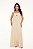 Vestido longo Aura Tomara que Caia Lurex Dourado cor Off White - Imagem 1