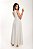 Vestido longo Solare Lurex Prata cor Branco - Imagem 2
