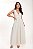Vestido longo Solare Lurex Prata cor Branco - Imagem 1