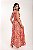 Vestido longo Solare estampa Flame Rosé - Imagem 2