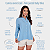 Camisa Feminina Oversized Gola Tradicional em Viscolinho cor Baby Blue - Imagem 4
