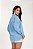 Camisa Feminina Oversized Gola Tradicional em Viscolinho cor Baby Blue - Imagem 2