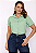 Camisa Social Feminina Manga Curta Verde Menta - Imagem 1