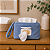 Necessaire Porta Lenço Umedecido - Atoalhado Azul Jeans - Imagem 2