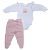 Conj. Body Manga Longa Prematuro Borboleta Rosê  #SEMANADOBODY - Imagem 1