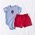 Conj. Body Manga Curta com Shorts - SUPER HEROIS - Homem Aranha - Imagem 2