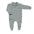Macacão Comprido Abertura Frontal - Poá Cinza - Imagem 2