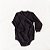 Body Manga Longa Abertura Kimono - Preto - Imagem 1
