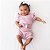 Conj. Body Manga Curta Menina Luxo - Rosê - Imagem 1