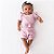 Conj. Body Manga Curta Menina Luxo - Rosê - Imagem 3