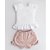 Blusinha com Shorts Laço - Petit Poá Rosê - Imagem 1