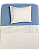 Lençol de Mini Berço Malha - Listrado Azul - Imagem 1