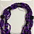 Braja de 7 fios preto e roxo com rosas - Imagem 4
