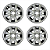 | Jogo 4 Rodas Aro 14 4 Furos Kayalame Peugeot 207 Original - Imagem 1