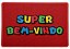 Capacho 60x40 - SUPER BEM VINDO (vermelho) - Imagem 1