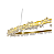 Pendente Lustre Aster Dourado 60x8cm 28W 3000K - OC024G - Imagem 2